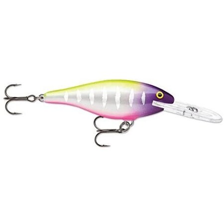Rapala Shad Rap 05, 2 316 Oz, Running Depth 4' To 9' Vmc 8 Treble Hooks, Moldy Fruit SR05MFT